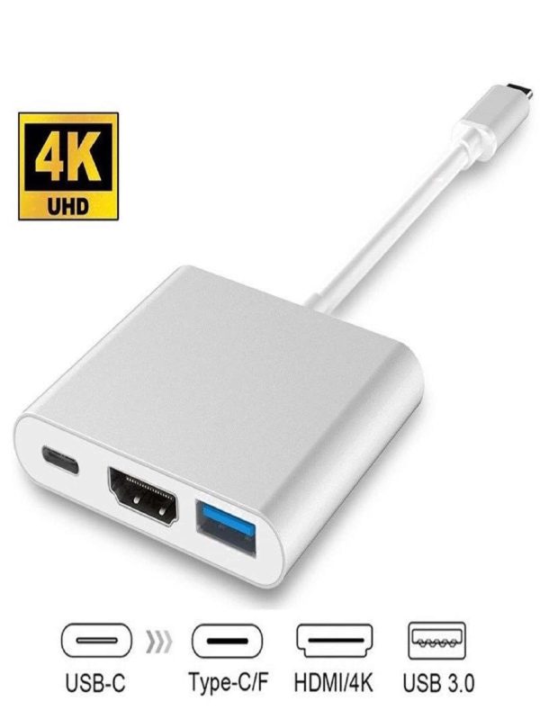 Cabo 3em1 Hub Tipo C para HDMI USB 3,0 - Imagem 4