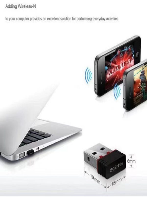 Mini Adaptador Receptor Wireless Usb 2.4ghz Wifi 900mbps - Imagem 4